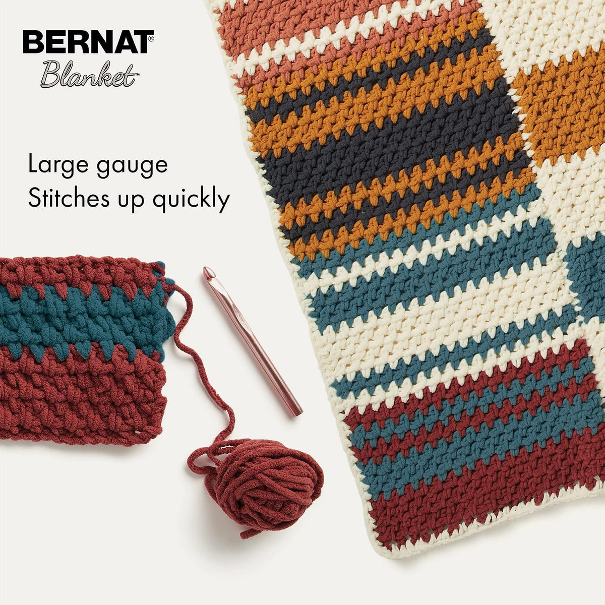 Two pack Bernat polyester yarn balls stacked together