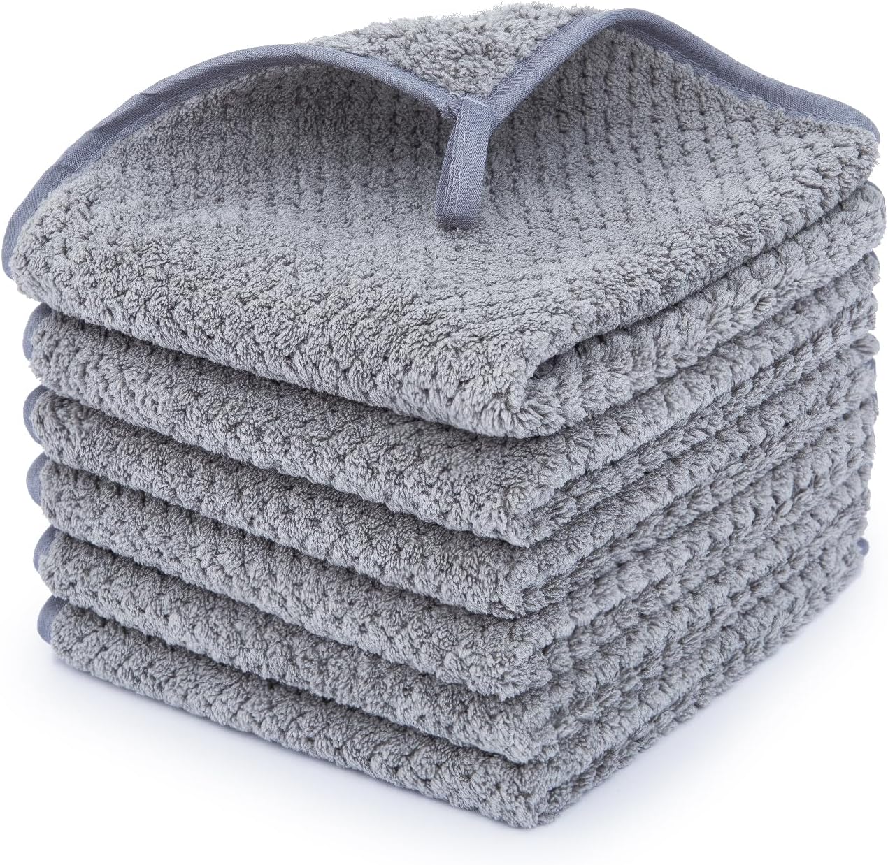 MaopaoBeauty washcloth set front view gray