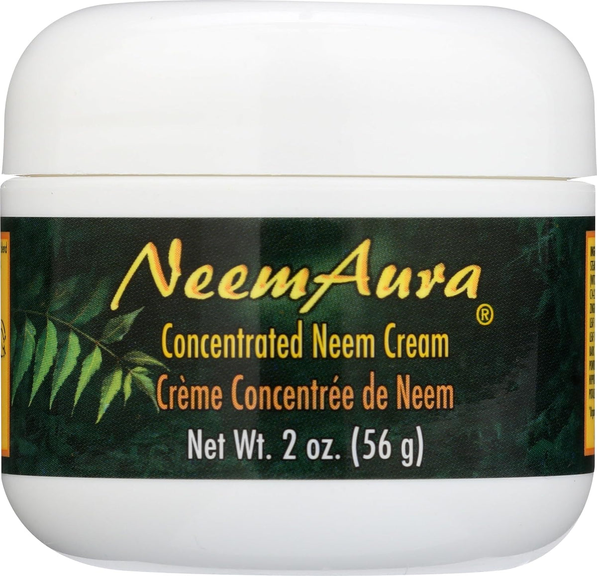 Neem Aura Neem Cream 2 Ounces front view jar container