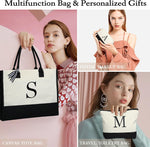 YOOLIFE 3 piece tote bag and cosmetic pouch set layout