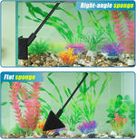 AQUANEAT algae scraper attachment close up highlighting the rigid blade designed for removing scum from glass fish tanks.