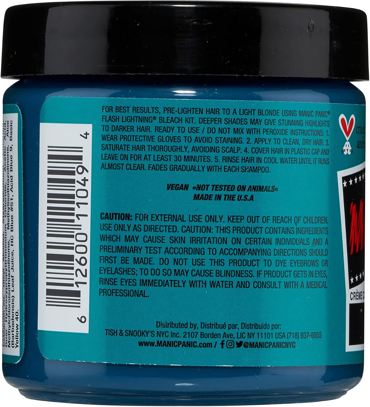 Manic Panic sirens song hair color cream packaging details
