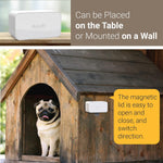 SVD.PET wall mount waste bag dispenser showing open magnetic lid