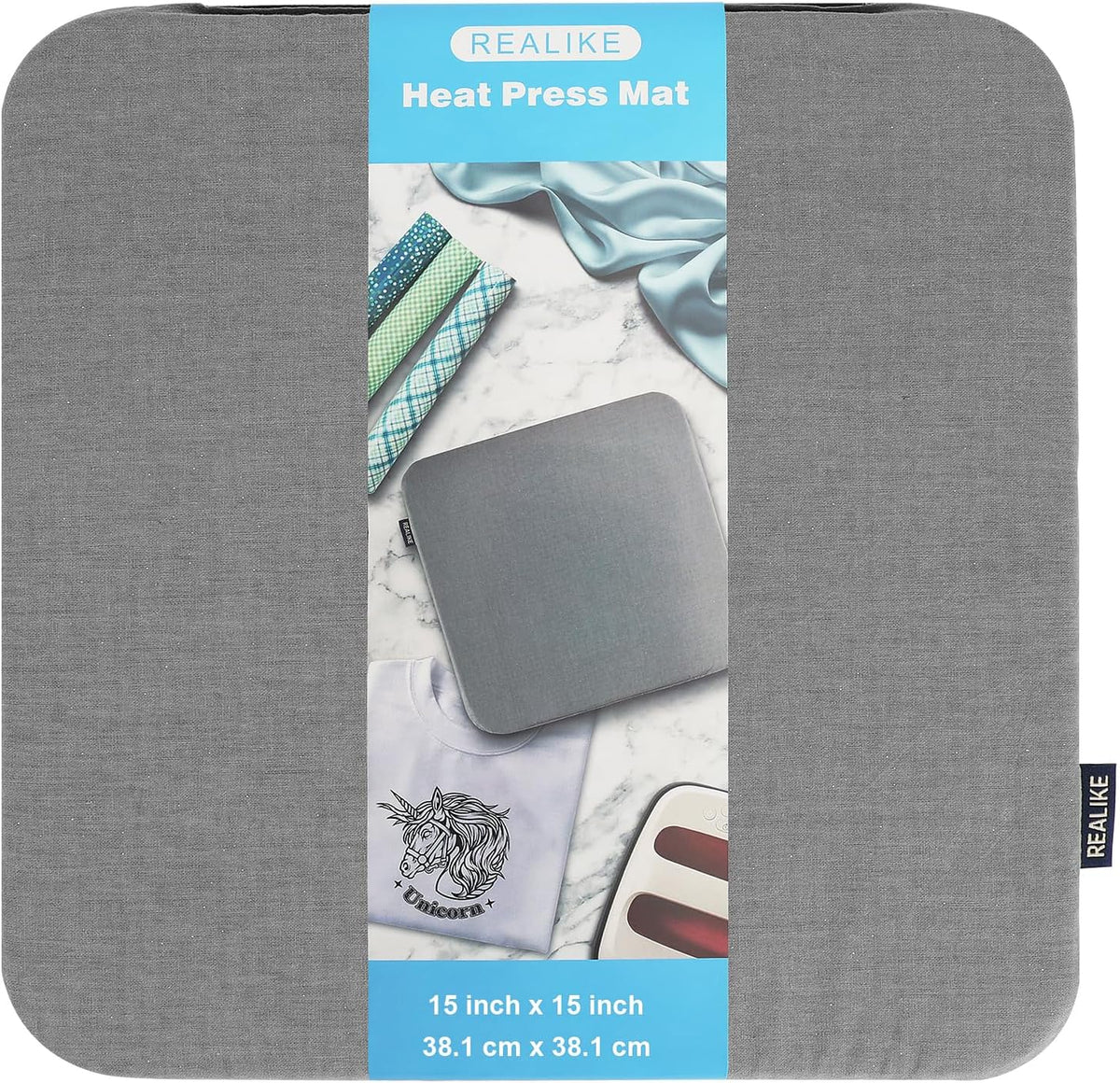 REALIKE Heat Press Mat Compatible with Cricut Easy Press 2/Cricut Easy Press(12X12 inch), Easy Press Mat for HTV Craft Vinyl Ironing Insulation Transfer Projects - Image 9
