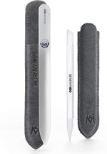 GERmanikure crystal glass cuticle stick and white nail file set front view