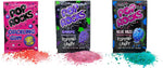 Nine different fruit flavors of Pop Rocks candy