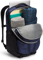 The North Face Surge commuter backpack dedicated laptop sleeve detail