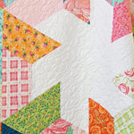 Missouri Star Quilt Co. Large Half Hexagon Template utilized in a creative blanket making setup.
