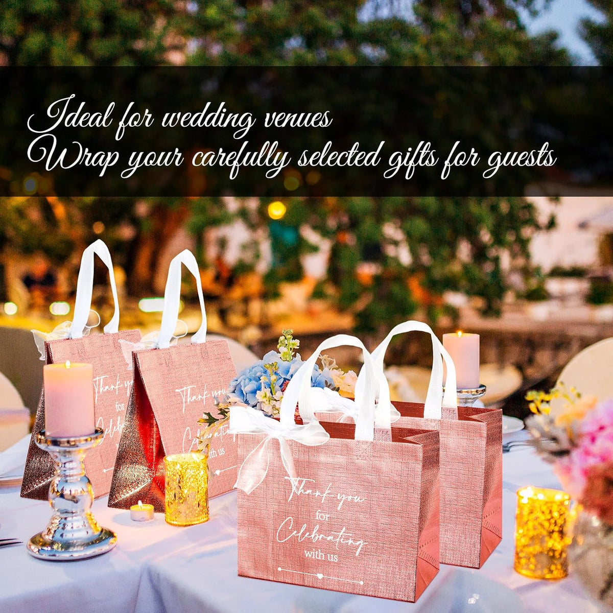 Chengu non woven fabric gift bag with white bow
