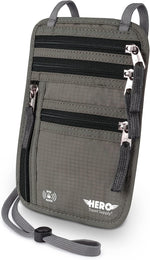 HERO Neck Wallet - RFID Blocking Passport Holder, Easy to Conceal Travel Pouch (Aqua) - Image 11