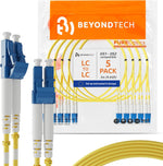Beyondtech 3m LC to LC Fiber Patch Cable 5 pack front view