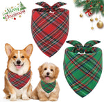 Vivifying holiday dog scarf folded for easy storage view