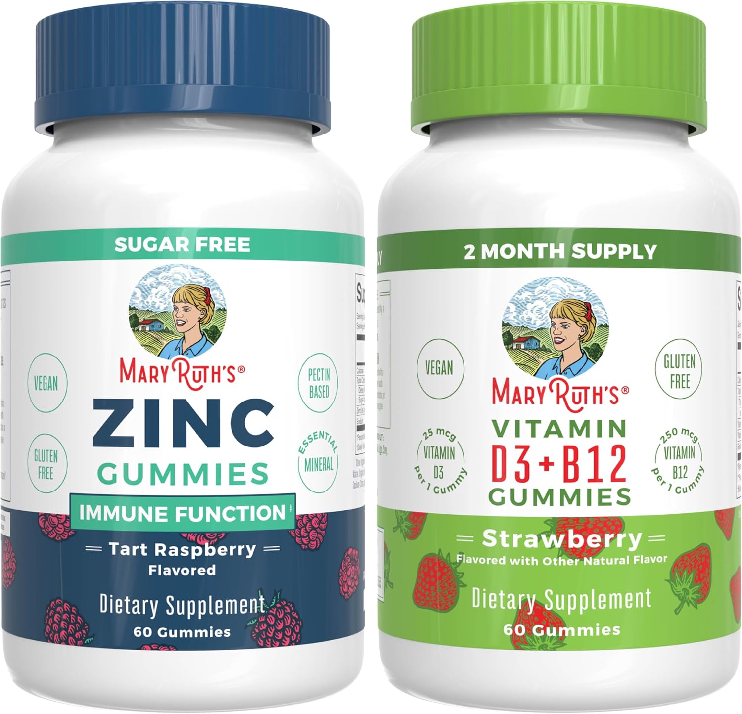 MaryRuth Organics zinc and vitamin gummies front view bottle