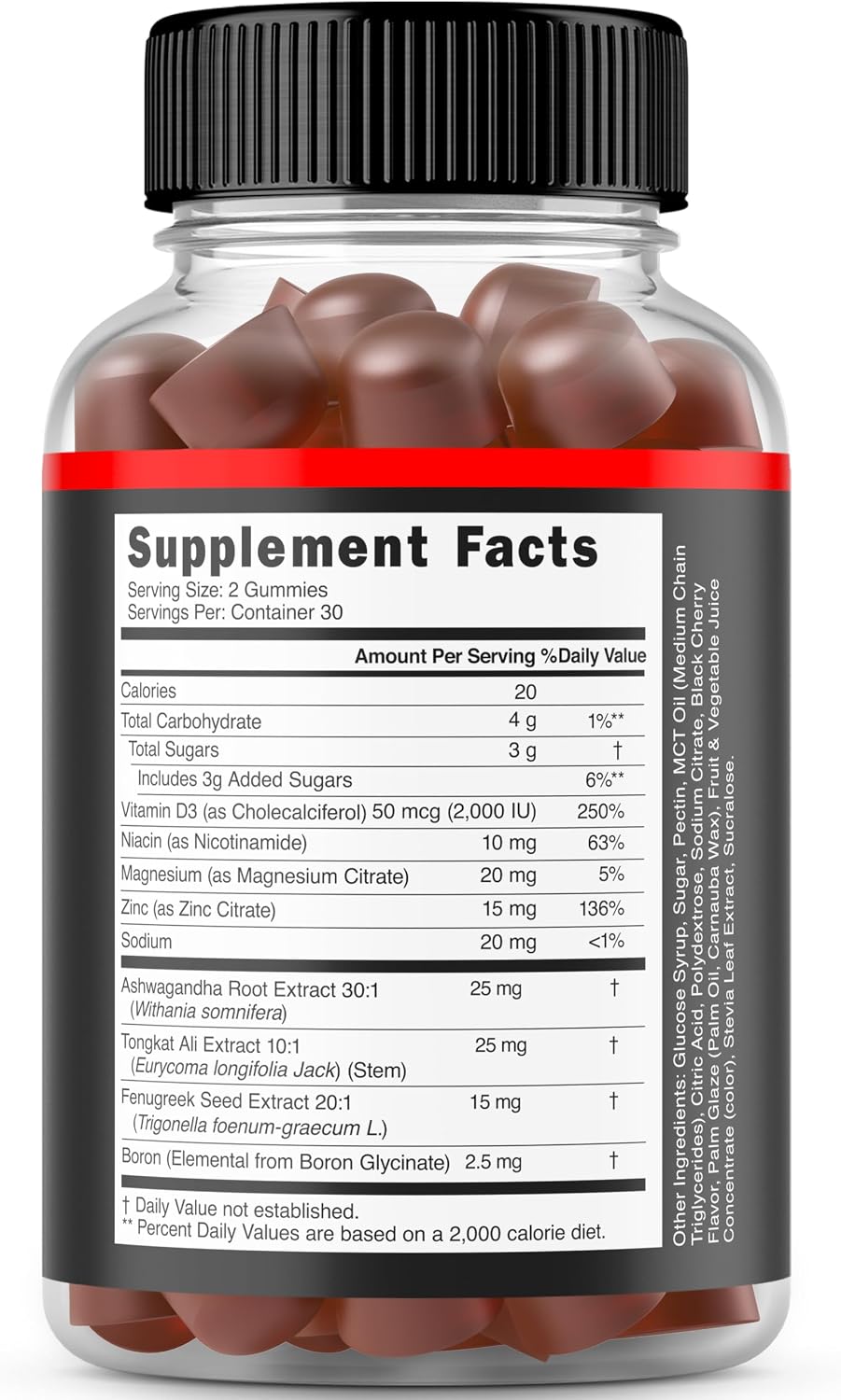 Dorado Nutrition Testosterone Gummies ingredient list