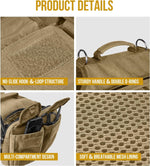 Ergonomic Y-shaped front chest piece on the OneTigris dog hiking harness