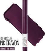 Maybelline matte lip crayon showing precision tip and texture