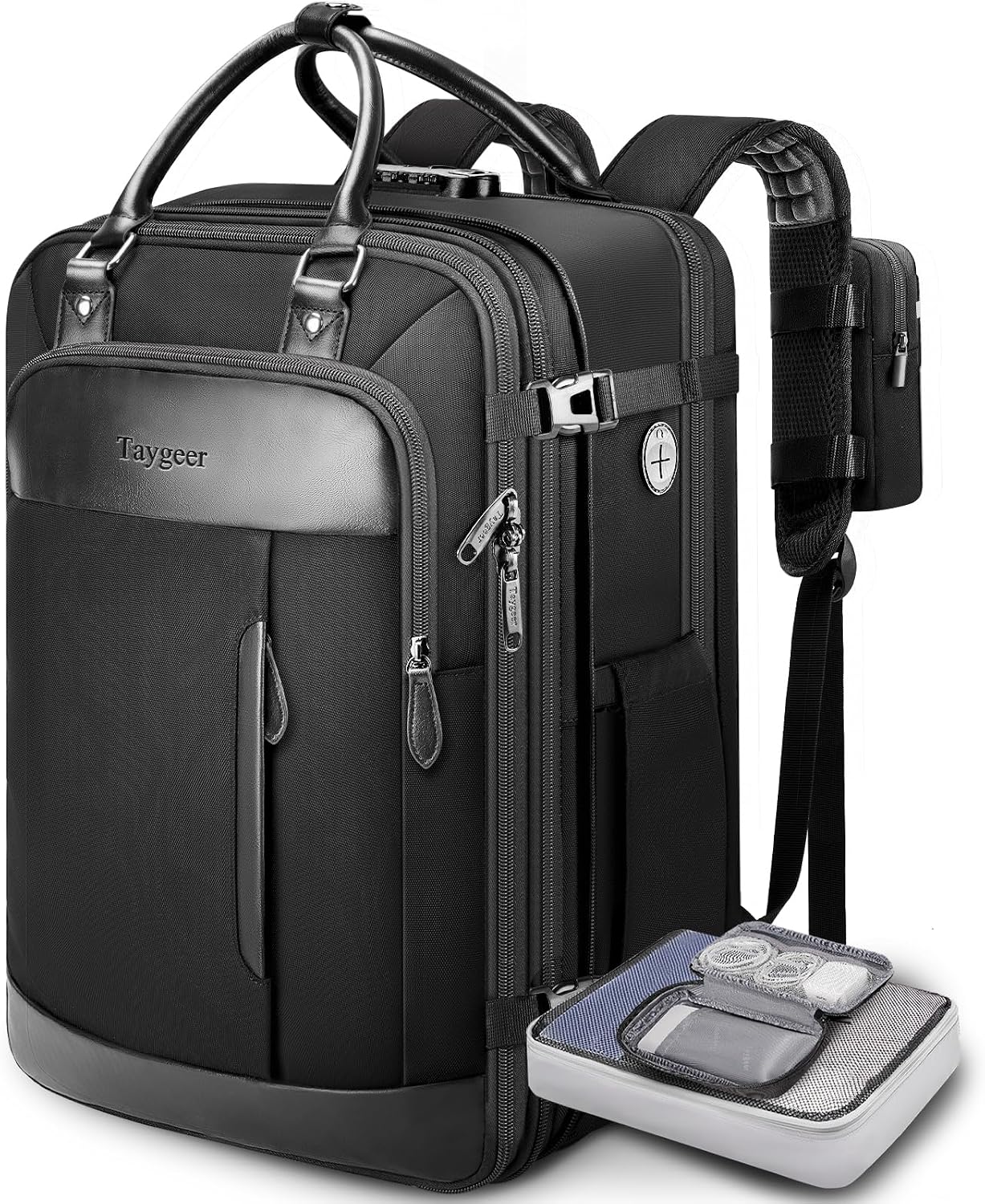 Taygeer sports expandable travel backpack front view authentic carry on bag