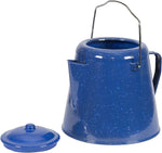 Stansport blue speckled coffee pot side profile