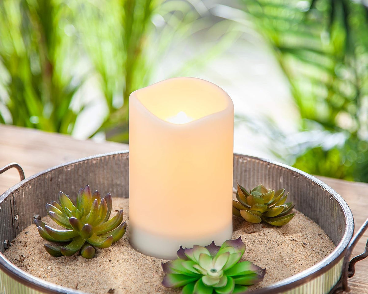 Gerson outdoor solar flameless candle front view