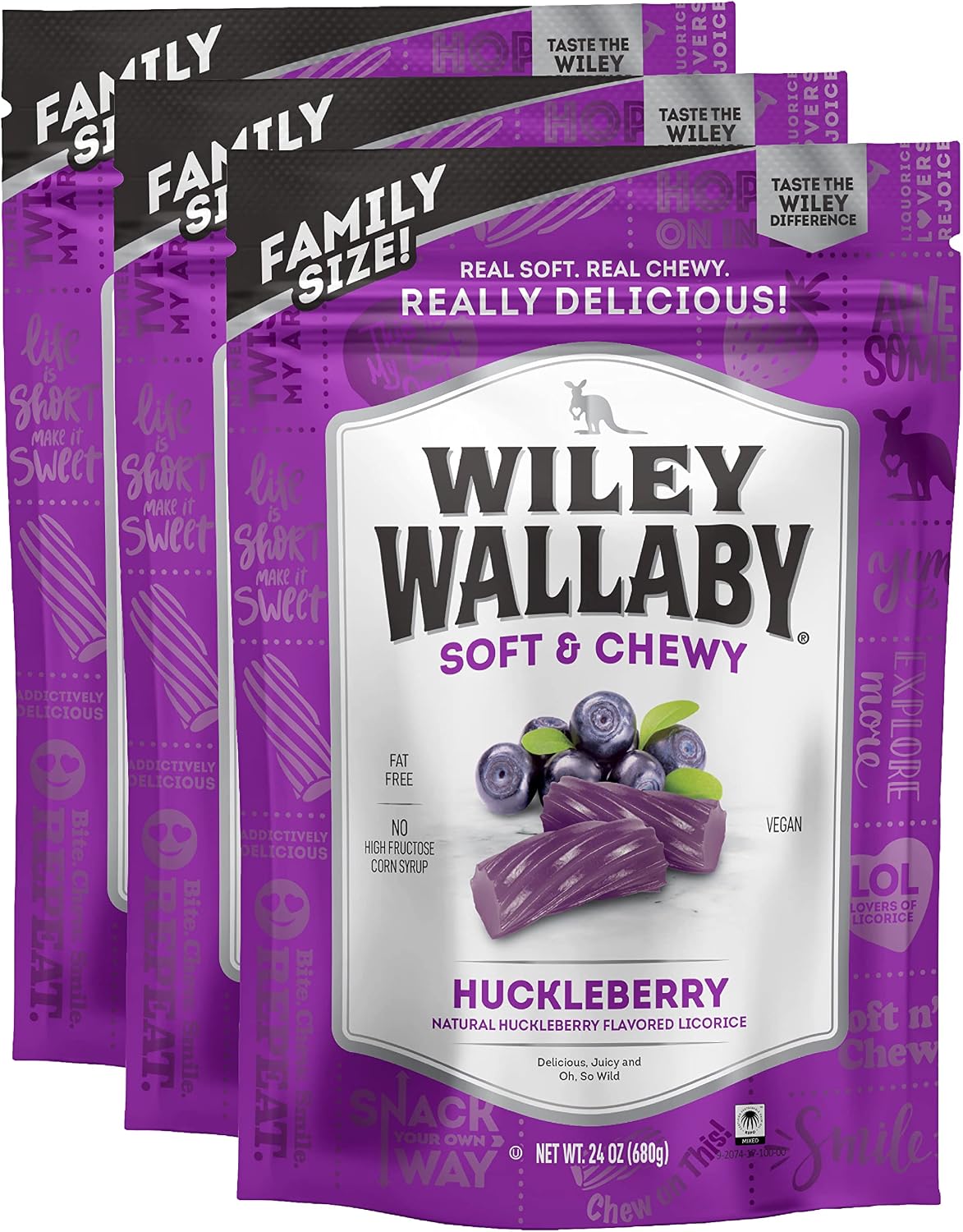 Wiley Wallaby Licorice 24 Ounce Classic Gourmet Soft & Chewy Australian Huckleberry Licorice Candy Twists, 1 Pack - Image 9