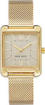 Nine West minimalist dress watch angle shot showing overall design