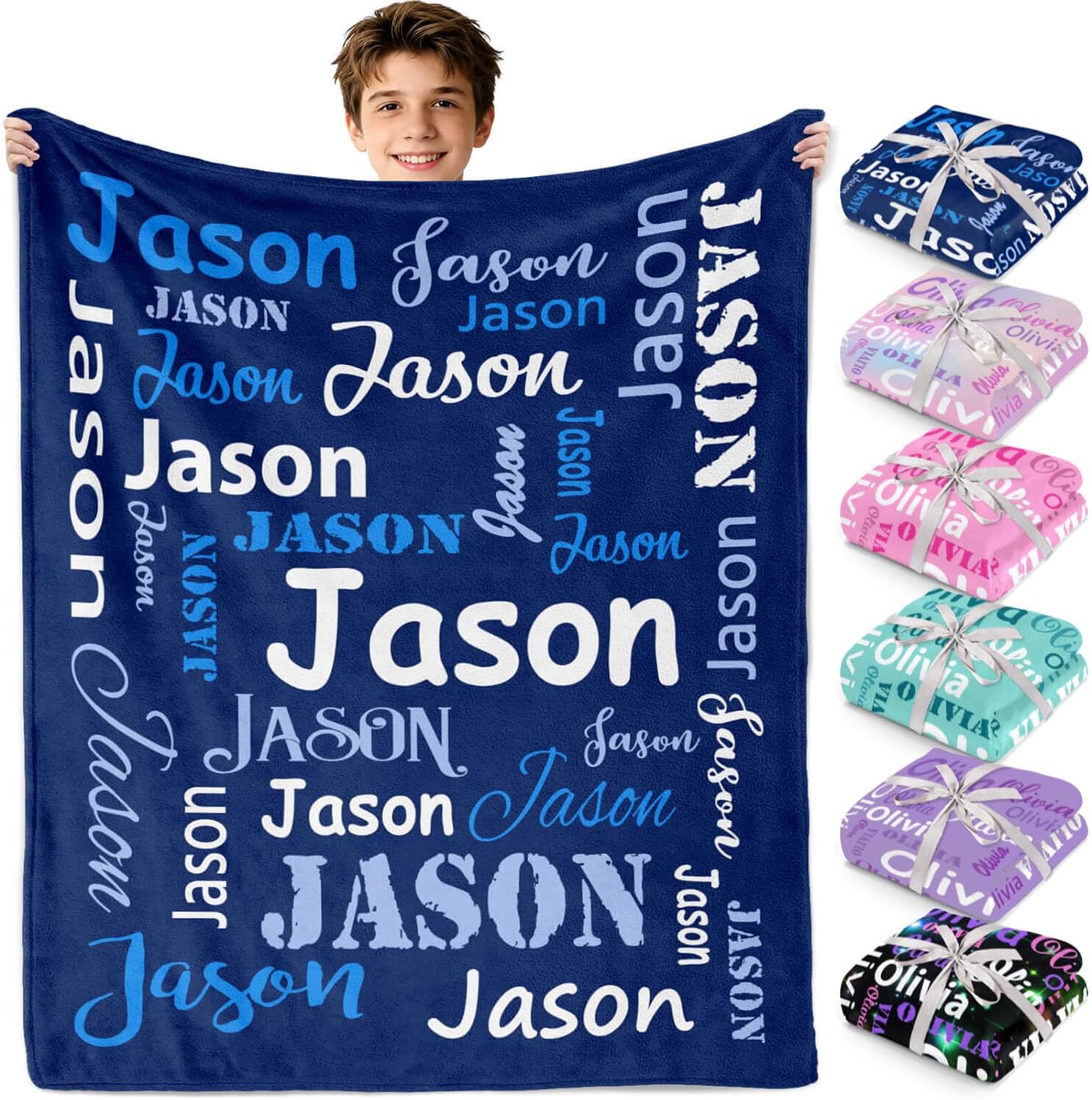 Gudina personalized baby blanket with custom name design