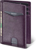 VULKIT Bifold Front Pocket Slim Wallet RFID Blocking Minimalist Thin Leather Credit Card Holder Wallet for Men and Women Carbon Fiber - Image 14