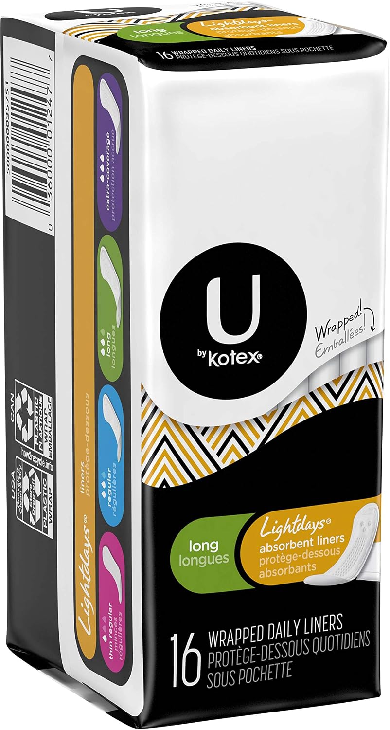 Kotex Fresh And Dry Pantiliners Long Front View Pack