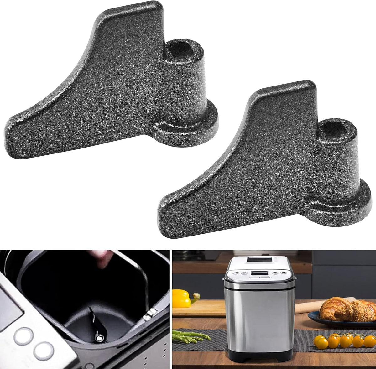 Zhixing stainless steel bread machine paddle front view