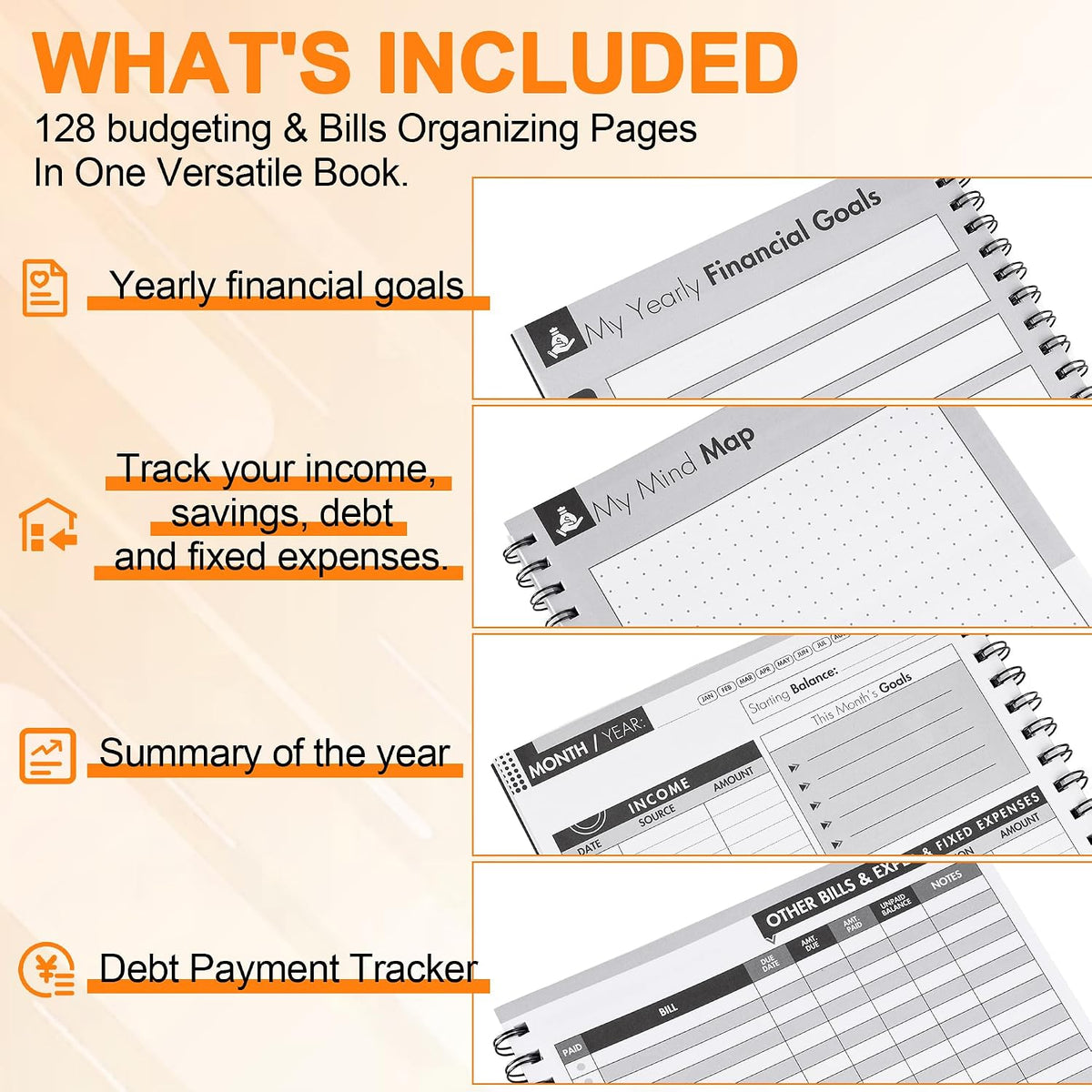 Notewells 4-year budget tracker cash flow overview page