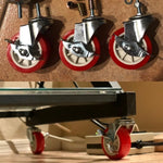 Complete set of four caster wheels with installation wrench