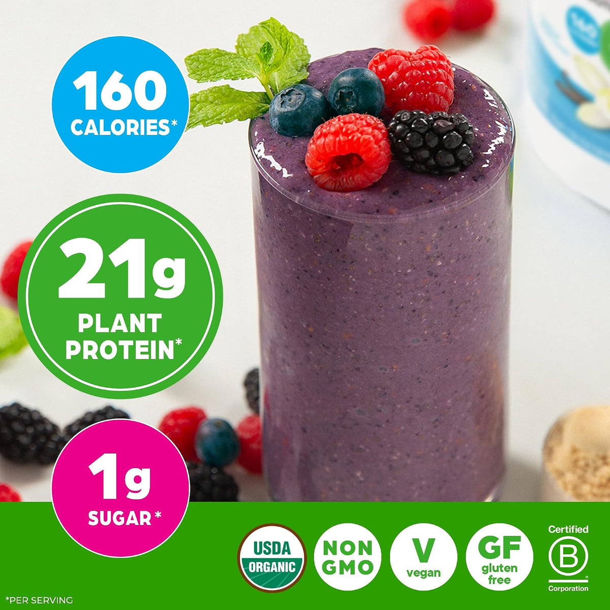 Orgain organic ingredients and superfoods blend label detail