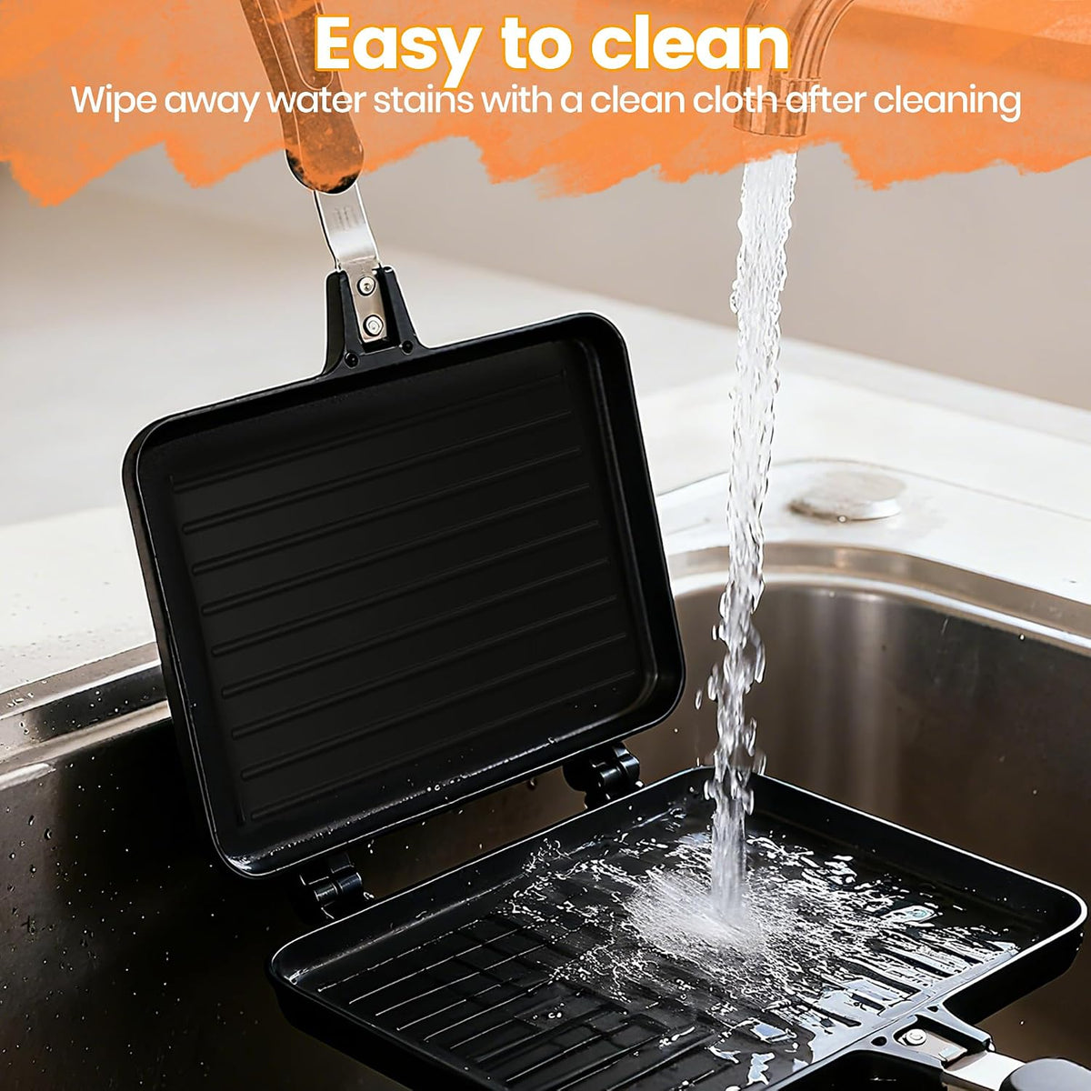 MEKOTRIN waffle maker closed side profile