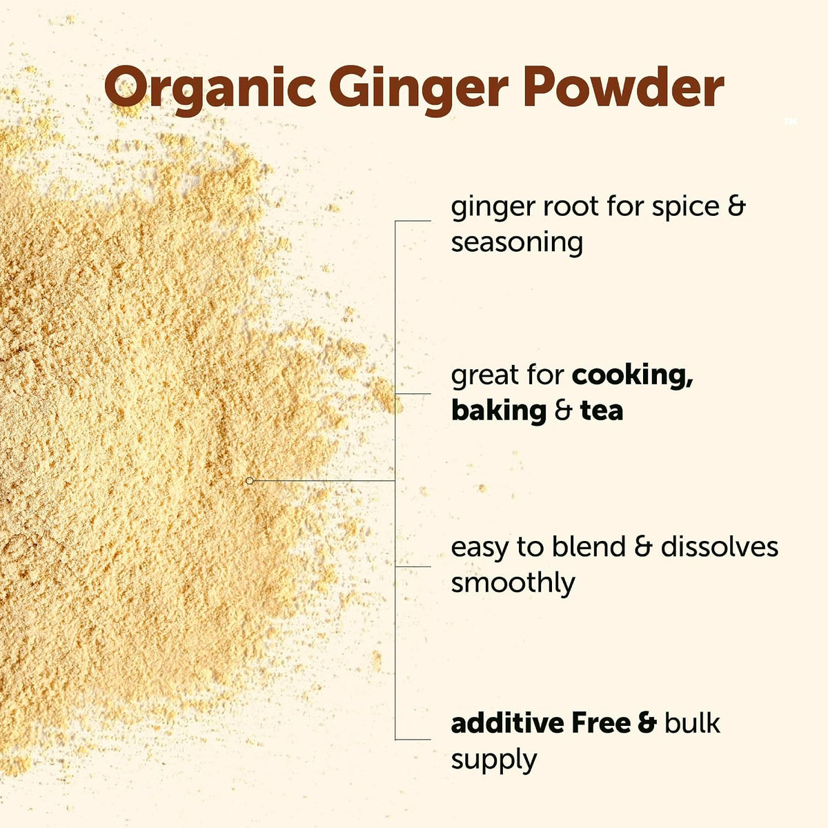 Micro Ingredients organic ginger powder texture closeup