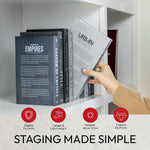 Redesigned Basics Black Decorative Books on coffee table
