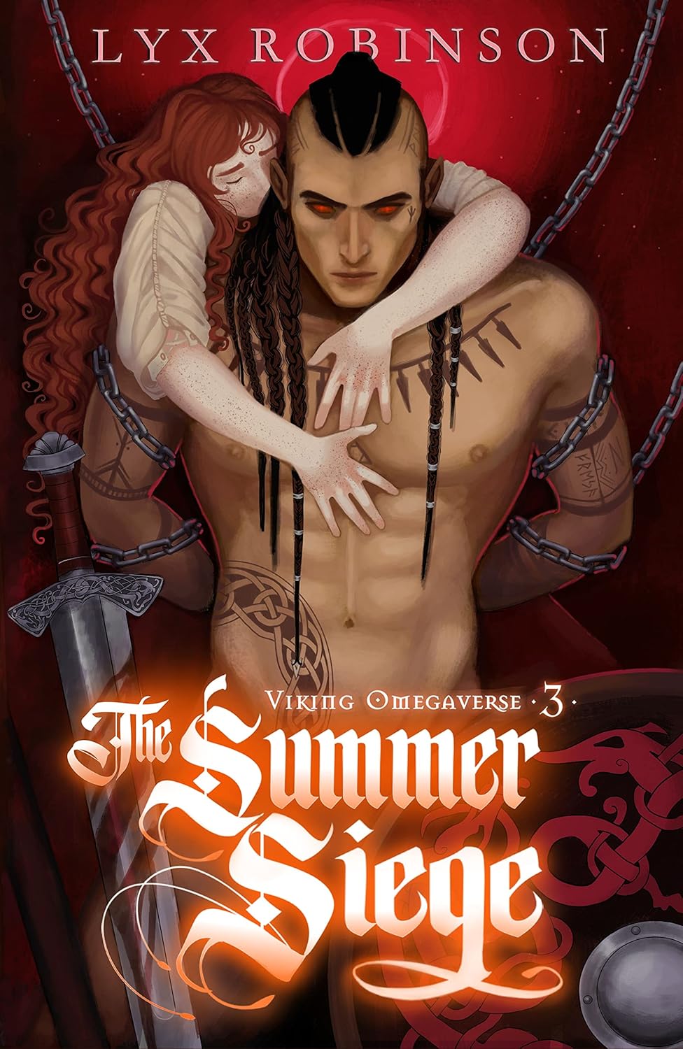 Lyx Robinson The Summer Siege Viking Omegaverse Book Three paperback front view fantasy novel