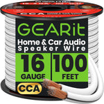 GearIT 16 Gauge Speaker Wire 100 feet spool front view