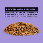 Zilla floating turtle food pellets for healthy digestion and odor reduction in aquariums