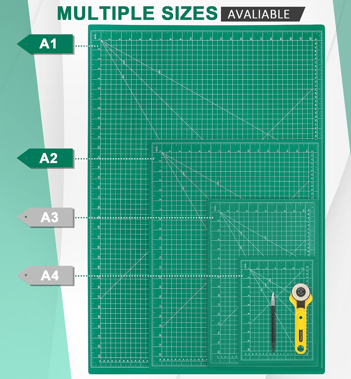 Idemeet 5-ply craft mat angled perspective