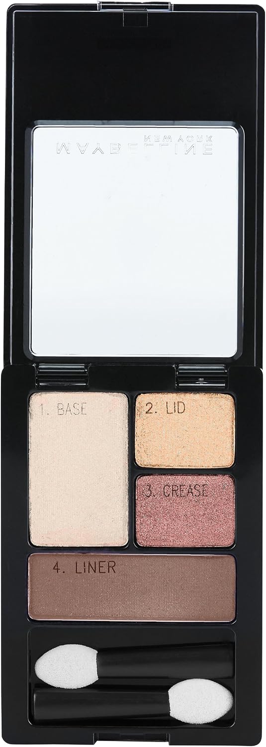 Back view of Maybelline Expert Wear Eyeshadow Quad packaging