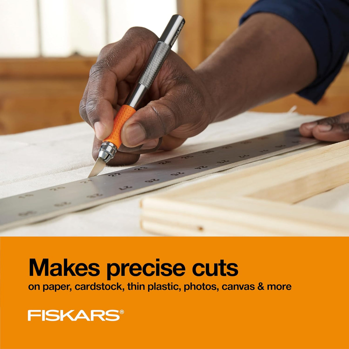 Fiskars 6" Detail Craft Knife, Exacto Hobby Utility Knife, Durable Aluminum - Image 5