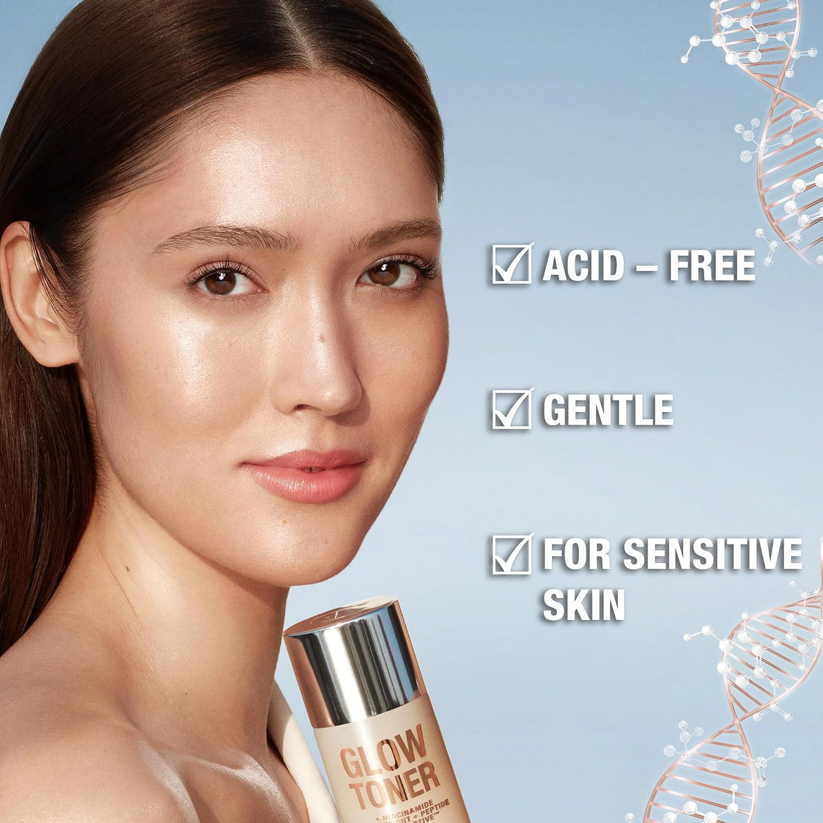 Charlotte Tilbury acid-free exfoliating toner bottle packaging