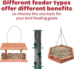 Kaytee bird food bag next to a bird feeder setup
