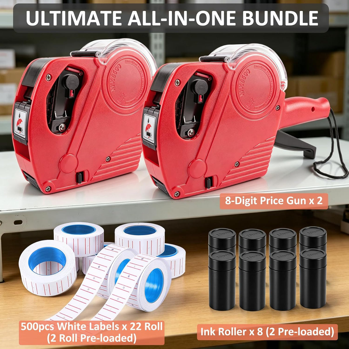 Lineba MX5500 pricing gun dual pack layout