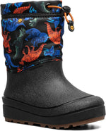 BOGS kids winter boots close-up of rubber shell and upper