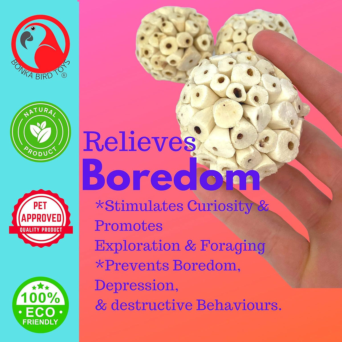 Bonka Bird Toys safe non toxic chewing materials for small mammals