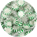 Authentic USA imported LaetaFood Arcor Starlight Peppermint candy piece being unwrapped