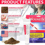 Close up of WoundSeal packaging for cuts and scrapes