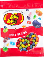 A handful of colorful Jelly Belly Sunkist citrus mix candies displaying their premium glossy finish.