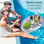 Hioburey drink floaties for pool demonstrating stability and balance